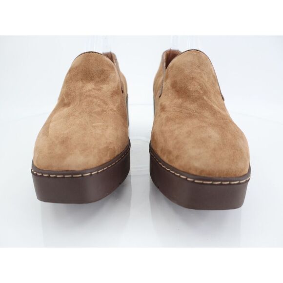 Donald Pliner Witty Leather Loafer Size 10 M Brown Platform Suede Slip On Shoes - Picture 9 of 14